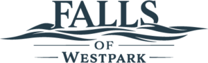 Falls of Westpark logo on light background — apartment community in Houston, TX 77057